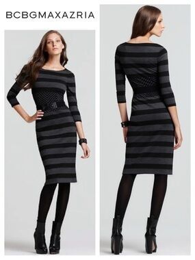 BCBGMaxAzria Roslyn Striped Corset Dress